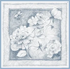 Armine Peony Silk Scarf #85