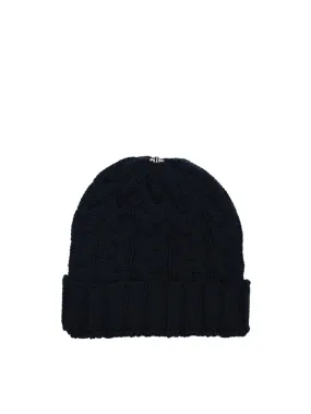 Charlie Cable Knit Hat - Midnight Navy