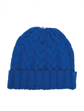 Charlie Cable Knit Hat - Sport Blue