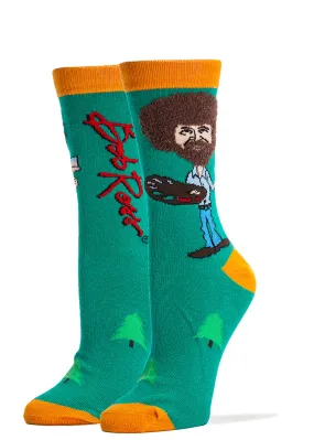 Fuzzy Hair Bob Ross Women's Socks