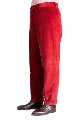 Garnet Red Stancliffe Corduroy Trousers