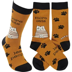 More Cats Less People Socks