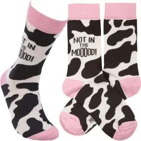 Not in the Moood Cow Socks