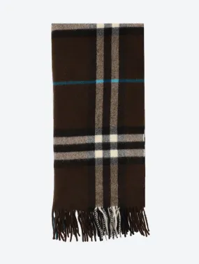 Washed giant check scarf